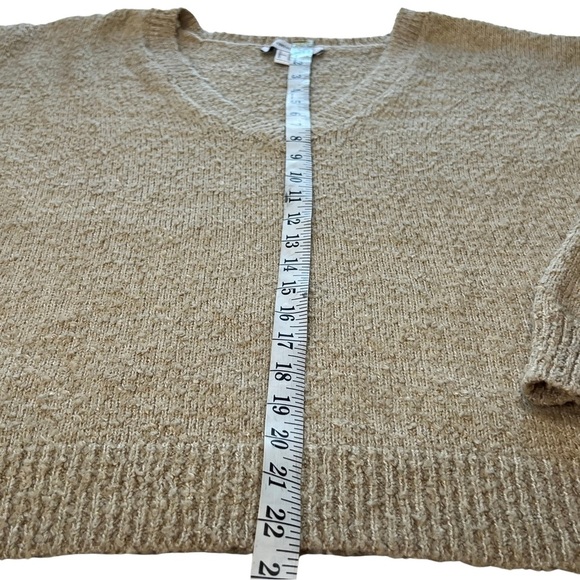 Forever 21 Sweater V Neck Long Sleeve Pullover Plus Size Oatmeal Camel Tan 3X - Picture 10 of 13